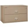 Fireking Fireproof Lateral File Cabinet2-4422-CTA - Fire Resistant,Impact Resistant, Waterproof - 2 Drawer Lateral 44" wide, Taupe