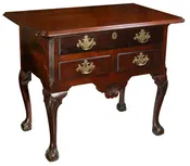 A Carved Cuban Mahogany Lowboy/Dressing Table with Shell and Claw & Ball Feet, Philadelphia, Pennsylvania, c.1740