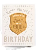 Born in the 1900s Vintage Birthday Greeting Card