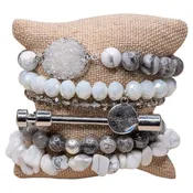 Aspen Luxe Bracelet Stack – Gray