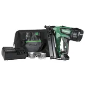 15 Gauge Cordless 34 Degree Angled Finish Nailer Kit With Battery & Charger 18 Volt
