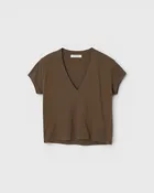 Alanis V Neck - Dark Olive