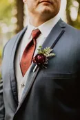 Burgundy Boutonniere | Elegant Groom & Groomsmen Flowers | Flowers Valley — Flowers Valley Events