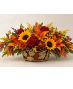 TELEFLORA'S MAPLE LEAF BOWL ARRANGEMENT