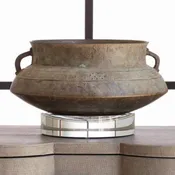 Vintage Cambodian Cooking Pot on Crystal Base