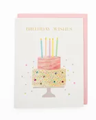 'Cake Wishes' Birthday Cake Greeting Card