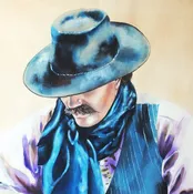 Buckaroo Watercolor by Nevada Artist Sam Brown
