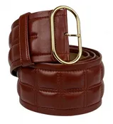 Acne Studios Padded Leather Belt in Burgundy