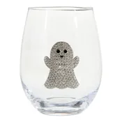 Charm Halloween Brooch Stemless Wine Glass