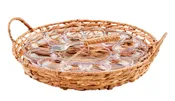 Acrylic and Rattan Egg Tray Set