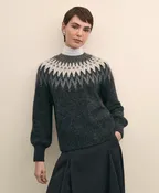 Alpaca-Wool Blend Fair Isle  Sweater