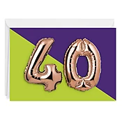 40th Balloons Custom Card