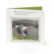 Birthday Waving at Trains vintage Photo Humour Design Card