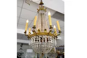 19c French Bronze Empire Chandelier — St Romain Interiors