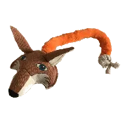 22" Safari Fox Animal Toy with Embedded Ball & Rope