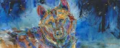 Blue Night Lights Wolf