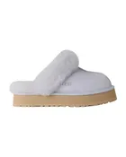 1122550 Misty Wisteria Disquette Slippers with Fur Trim