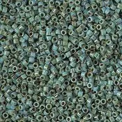 11/0 Miyuki Delica Bead Tube Picasso Sea Foam Green Matte
