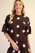 Brown Polka Top
