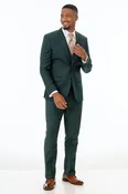 Dark Green Slim Fit Suit Coat