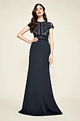 Cap Sleeve Mermaid Gown