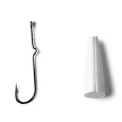 Popper Bodies with Hooks - Bass Popper Bodies with Size 4 and 8 Hooks