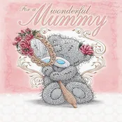 For A Wonderful Mummy Tatty Teddy With Floral Mirror Mother\’s Day Card