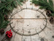 20″ Wire Clamp Wreath Ring
