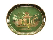 1950's Vntg Chinese Tole-Tray 23"x30"