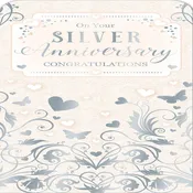 25th Silver Wedding Anniversary Luxury Gift Money Wallet Card