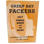 1957 Green Bay Packers Press Guide — Card & Coin