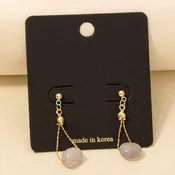 Pink Bead Dangle Earrings