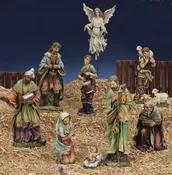 27-Inch Scale Full Color Nativity Set | 10-Piece Church Size