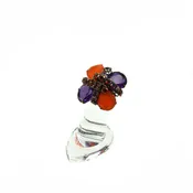 Amethyst and Carnelian Cross Ring (RGWP-3P)