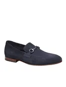 Blue Navy Suede Leather Loafer Shoe | Men's
