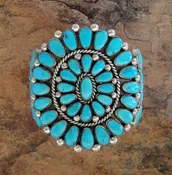 Alice Quam Zuni Turquoise Cuff Bracelet
