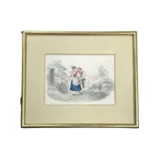 Early (1927) signed (H. Hall) British original Pencil/Watercolor