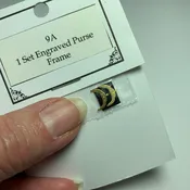 CAT9A - Brass Engraved Purse Clasps 1 Set