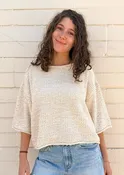 3/4 Sleeve Crew Neck Sweater - Oatmeal