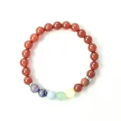7 Chakra Carnelian Bracelet