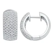 0.09ct Diamond Inside-out Hoop Earrings (DFE154)