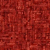 2026 All Wisconsin Shop Hop Text Brick by QT Fabrics