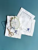 Cate Paper Co. – Ribbon Bow Napkins Embroidery Kit (Set of 4)