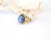 BLUE CABOCHON RING — VIVAAN