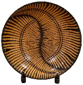 Bowl No. 849 Yin Yang Fern – OOAK Cook Pine Woodburned Artwork
