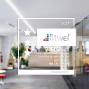 Fitwel White Translucent Sticker