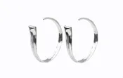 FORTITUDE LARGE HOOP EARRINGS silver-plated brass