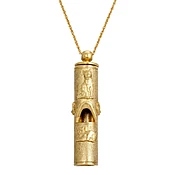 Antique Cat Whistle Necklace, Gold
