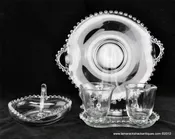 5 Pc. Set Candlewick Elegant Line #400 Imperial Glass Co. Platter Cream Sugar