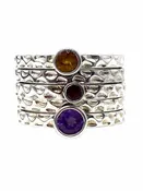 6 .925 Multi-stone Set of 5 Rings